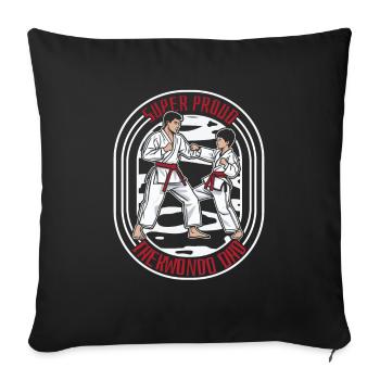 Taekwondo Taekwondo Father - Sofa pillowcase 17,3'' x 17,3'' (45 x 45 cm) - black - Front