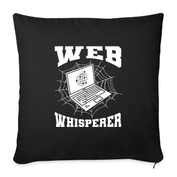 Web Entwickler Webdeveloper Witzig - Sofakissenbezug 45 x 45 cm - Schwarz - Vorne