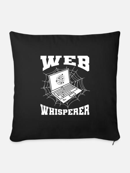 Web Entwickler Webdeveloper Witzig - Sofakissenbezug 45 x 45 cm - Schwarz