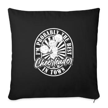 Cheerleader Cheerleading - Sofa pillowcase 17,3'' x 17,3'' (45 x 45 cm) - black - Front