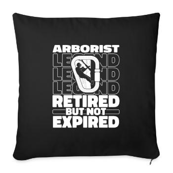 Arboriculteur Arboriculteur à la retraite - Housse de coussin décorative 45 x 45 cm - noir - Devant