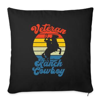 Rodeo Cowboy Ranch Cowboy - Sofa pillowcase 17,3'' x 17,3'' (45 x 45 cm) - black - Front