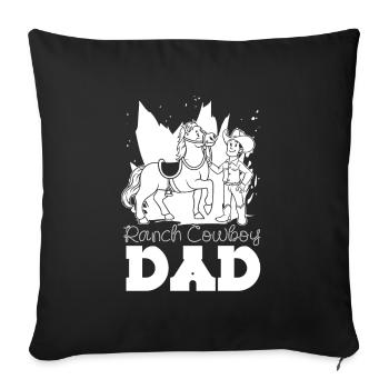 Rodeo Cowboy Father Ranch Cowboy - Sofa pillowcase 17,3'' x 17,3'' (45 x 45 cm) - black - Front