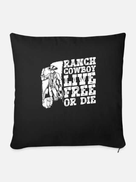 Rodeo Cowboy Ranch Cowboy - Sofakissenbezug 45 x 45 cm - Schwarz