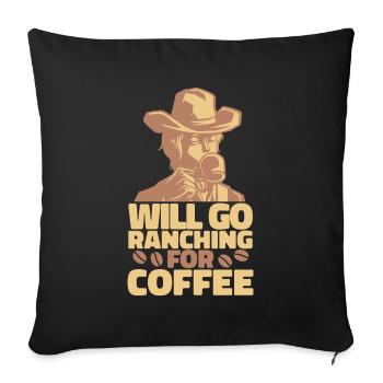 Rodeo Cowboy Coffee Ranch Cowboy - Sofa pillowcase 17,3'' x 17,3'' (45 x 45 cm) - black - Front