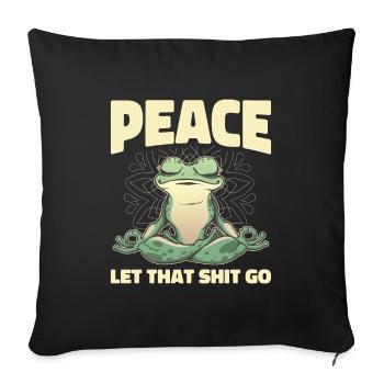 Buddha Buddhist Peace - Sofa pillowcase 17,3'' x 17,3'' (45 x 45 cm) - black - Front