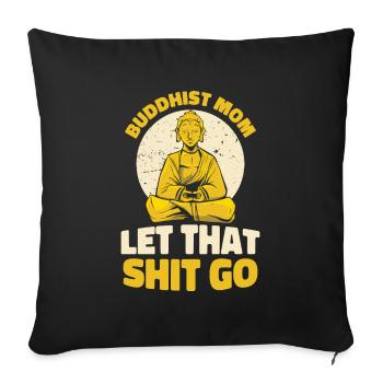 Buddha Buddhist Mother - Sofa pillowcase 17,3'' x 17,3'' (45 x 45 cm) - black - Front