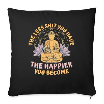 Buddha Buddhist Funny - Sofa pillowcase 17,3'' x 17,3'' (45 x 45 cm) - black - Front