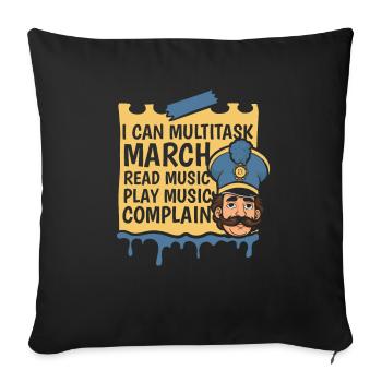 Fan train marching band - Sofa pillowcase 17,3'' x 17,3'' (45 x 45 cm) - black - Front