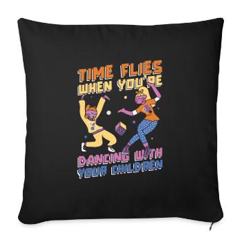Mom Mom Dancing Dancing Mom - Sofa pillowcase 17,3'' x 17,3'' (45 x 45 cm) - black - Front