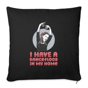 Mom Mother Dance Mother - Sofa pillowcase 17,3'' x 17,3'' (45 x 45 cm) - black - Front