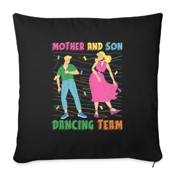Mom Mutter Sohn Tanz Mutter - Sofakissenbezug 45 x 45 cm - Schwarz - Vorne