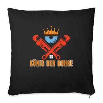 Rohrleitungsbauer König - Sofakissenbezug 45 x 45 cm - Schwarz - Vorne