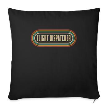 Centre d’opérations du centre de contrôle des appels d’urgence - Housse de coussin décorative 45 x 45 cm - noir - Devant