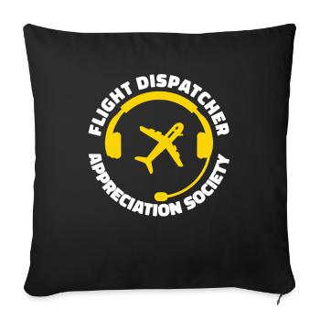 Centre d’opérations du centre de contrôle des appels d’urgence Lustig - Housse de coussin décorative 45 x 45 cm - noir - Devant