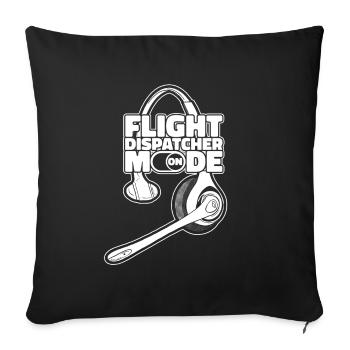 Distributeur de vols du centre de contrôle des appels d’urgence - Housse de coussin décorative 45 x 45 cm - noir - Devant