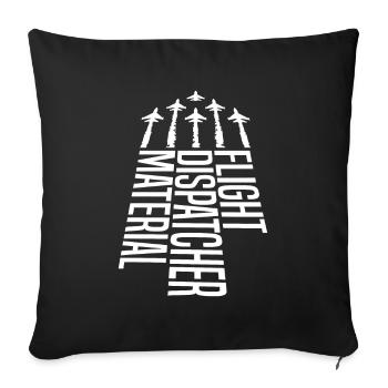 Emergency call control center Aircraft operations center - Sofa pillowcase 17,3'' x 17,3'' (45 x 45 cm) - black - Front