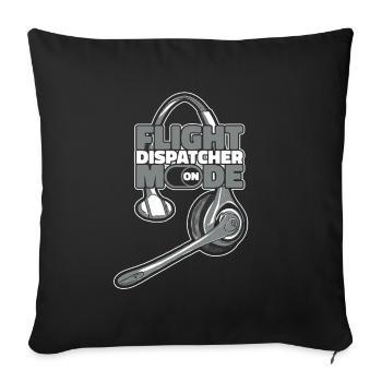 Notruf Leitstelle Einsatzzentrale - Sofakissenbezug 45 x 45 cm - Schwarz - Vorne