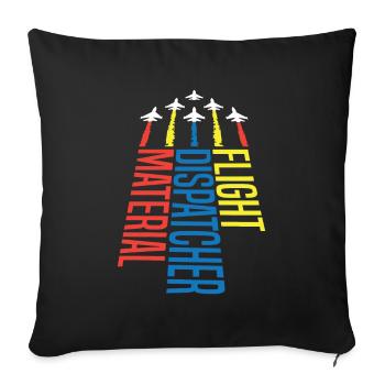 Emergency call control center operations center jets - Sofa pillowcase 17,3'' x 17,3'' (45 x 45 cm) - black - Front