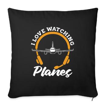 Emergency call control center operations center love - Sofa pillowcase 17,3'' x 17,3'' (45 x 45 cm) - black - Front