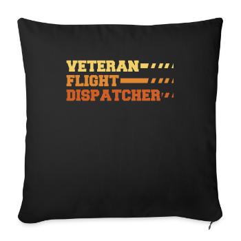 Vétéran du centre de contrôle des appels d’urgence - Housse de coussin décorative 45 x 45 cm - noir - Devant