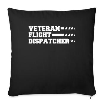 Vétéran du centre de contrôle des appels d’urgence - Housse de coussin décorative 45 x 45 cm - noir - Devant