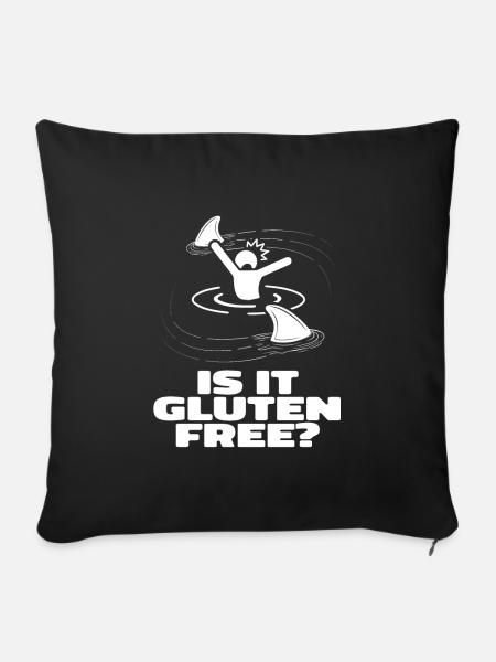 Glutenfrei Fun - Sofakissenbezug 45 x 45 cm - Schwarz