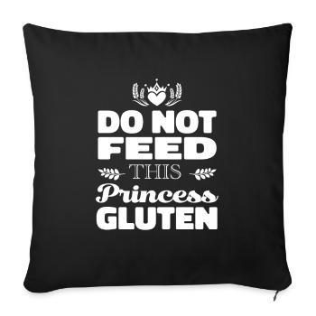 Gluten Free Princess - Sofa pillowcase 17,3'' x 17,3'' (45 x 45 cm) - black - Front