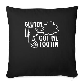 Glutenfrei Witzig - Sofakissenbezug 45 x 45 cm - Schwarz - Vorne