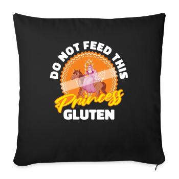 Gluten Free Princess - Sofa pillowcase 17,3'' x 17,3'' (45 x 45 cm) - black - Front