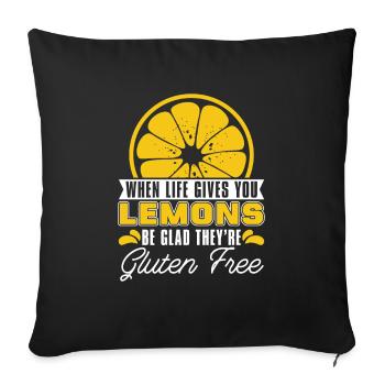 Gluten Free Funny - Sofa pillowcase 17,3'' x 17,3'' (45 x 45 cm) - black - Front