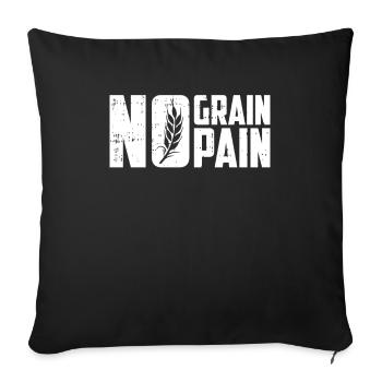 Gluten Free Funny - Sofa pillowcase 17,3'' x 17,3'' (45 x 45 cm) - black - Front