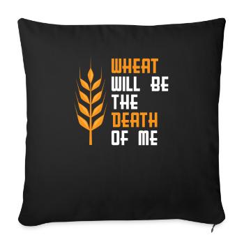 Glutenfrei Tod - Sofakissenbezug 45 x 45 cm - Schwarz - Vorne