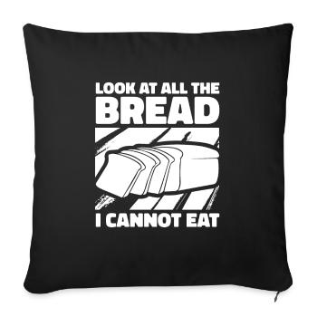 Gluten free - Sofa pillowcase 17,3'' x 17,3'' (45 x 45 cm) - black - Front
