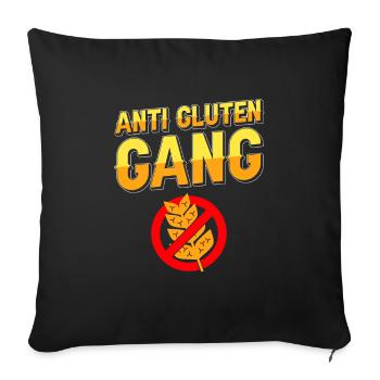 Glutenfrei Fun - Sofakissenbezug 45 x 45 cm - Schwarz - Vorne