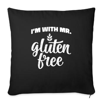 Glutenfrei Herr - Sofakissenbezug 45 x 45 cm - Schwarz - Vorne