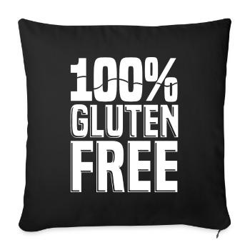 Gluten free - Sofa pillowcase 17,3'' x 17,3'' (45 x 45 cm) - black - Front