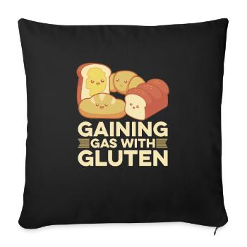 Gluten Free Funny - Sofa pillowcase 17,3'' x 17,3'' (45 x 45 cm) - black - Front