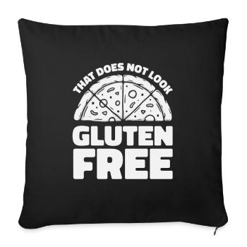 Gluten Free Pizza - Sofa pillowcase 17,3'' x 17,3'' (45 x 45 cm) - black - Front