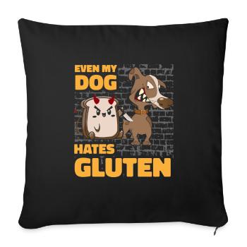 Gluten Free Dog - Sofa pillowcase 17,3'' x 17,3'' (45 x 45 cm) - black - Front