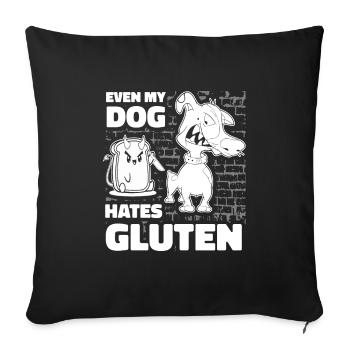 Gluten Free Dog - Sofa pillowcase 17,3'' x 17,3'' (45 x 45 cm) - black - Front