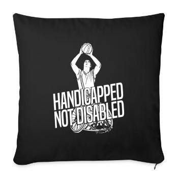 Wheelchair Wheelchair Disabled - Sofa pillowcase 17,3'' x 17,3'' (45 x 45 cm) - black - Front