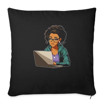 Data Science Data Analyst - Sofa pillowcase 17,3'' x 17,3'' (45 x 45 cm) - black - Front