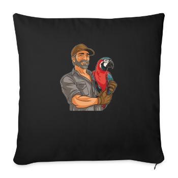 Gardien de zoo Gardien de zoo - Housse de coussin décorative 45 x 45 cm - noir - Devant