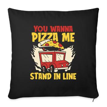 Pizza de rue - Housse de coussin décorative 45 x 45 cm - noir - Devant