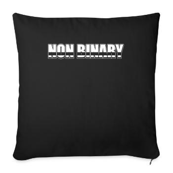 Genderfluide Cool Non Binary - Sofakissenbezug 45 x 45 cm - Schwarz - Vorne