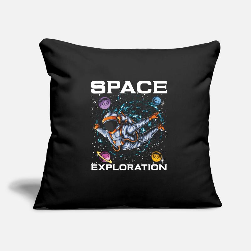 Colonisation de l’espace Housse de coussin décorative 45 x 45 cm