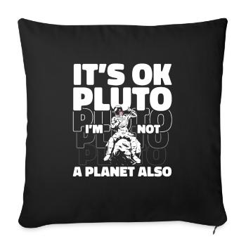 Space Space Pluto Space Colonization - Sofa pillowcase 17,3'' x 17,3'' (45 x 45 cm) - black - Front