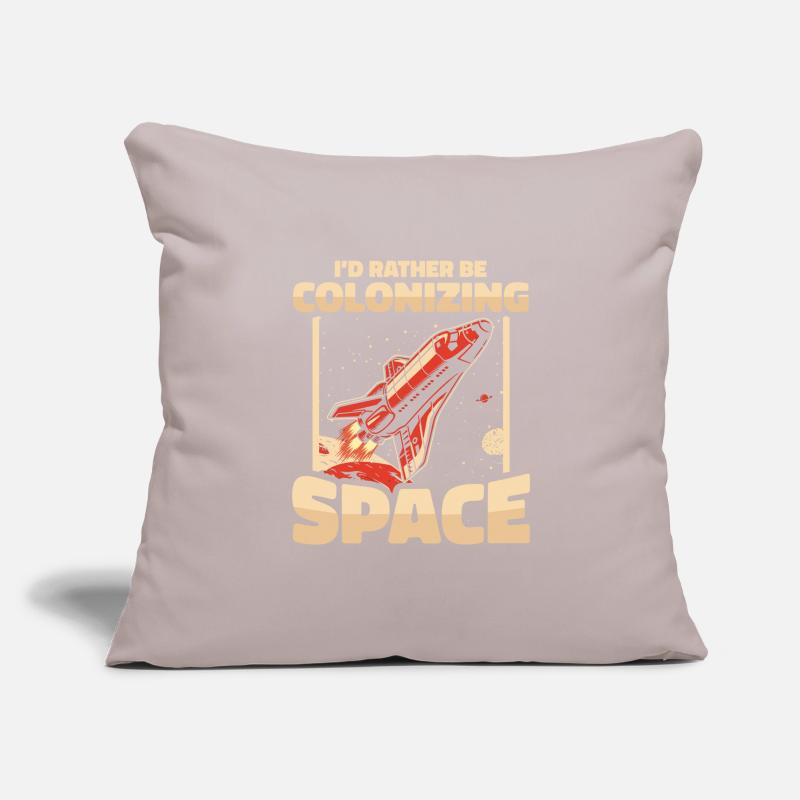 espace, espace, fusée, colonisation de l’espace Housse de coussin décorative 45 x 45 cm