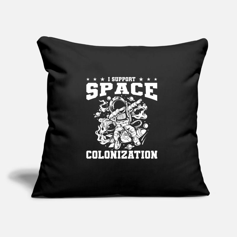 Colonisation spatiale Housse de coussin décorative 45 x 45 cm